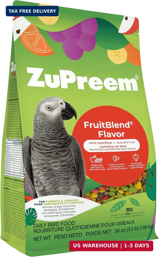 FruitBlend Bird Pellets for Parrots, Conures & Caiques - 3.5 lbs Nutrition - NEW!