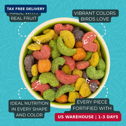 FruitBlend Bird Pellets for Parrots, Conures & Caiques - 3.5 lbs Nutrition - NEW!