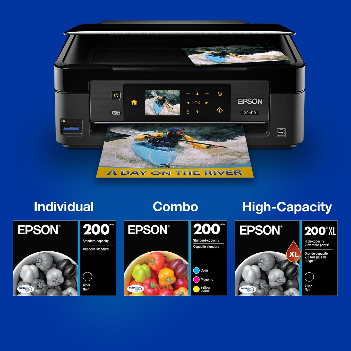 Epson 200 Genuine Ink Cartridge Combo Pack Black Color T200120-BCS 4-Pack - NEW!