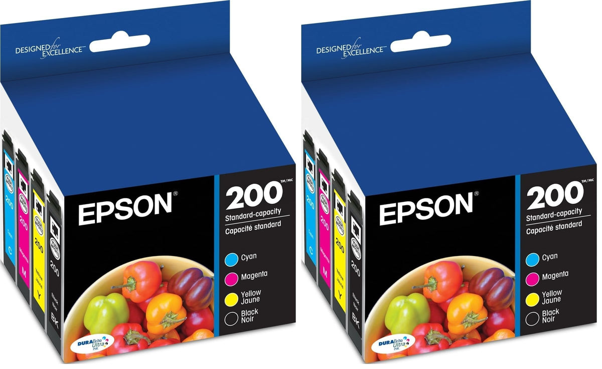 Epson 200 Genuine Ink Cartridge Combo Pack Black Color T200120-BCS 4-Pack - NEW!