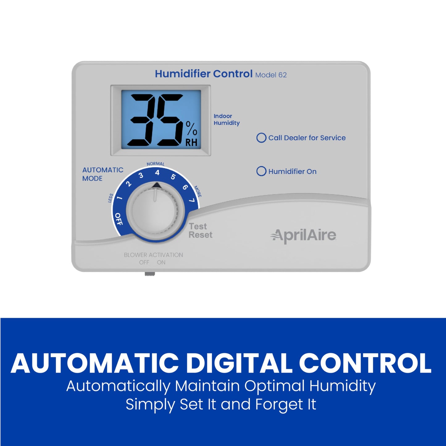 AprilAire 62 Automatic Digital Humidifier Control with Temperature Sensor