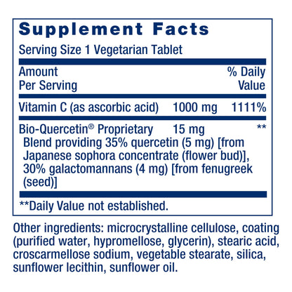 Life Extension Vitamin C , Bio-Quercetin 250 Tabs, Immune Support Supplement - exp02/28
