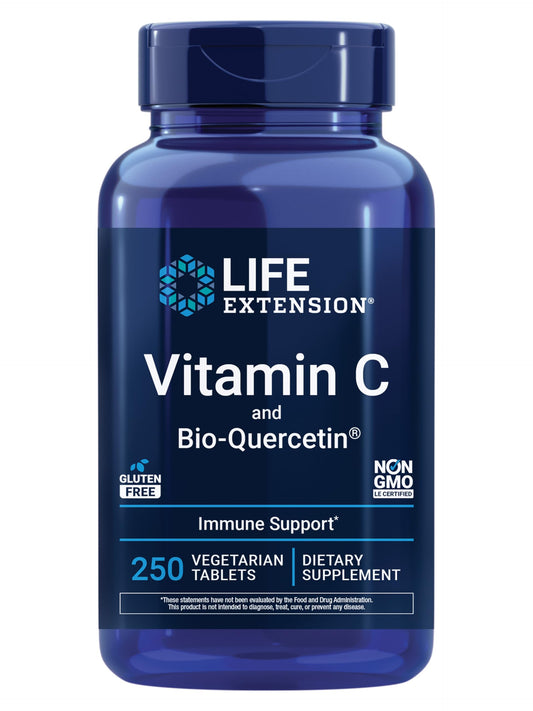 Life Extension Vitamin C , Bio-Quercetin 250 Tabs, Immune Support Supplement - exp02/28