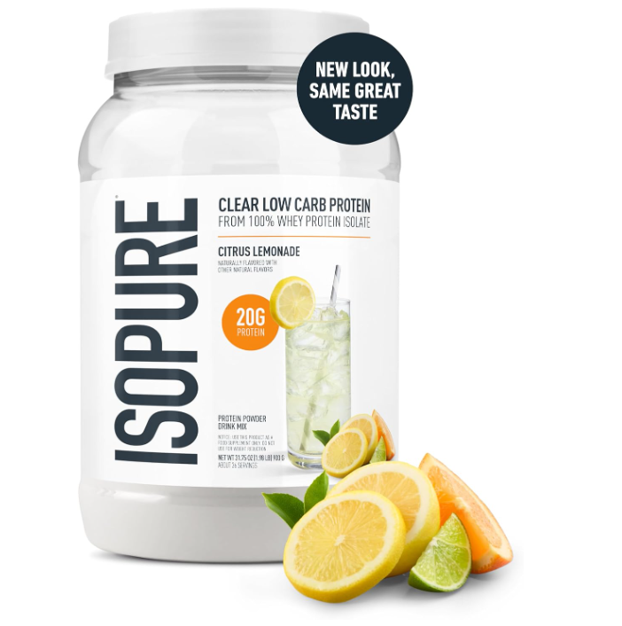 Isopure Clear Whey Isolate Protein Citrus Lemonade 36 Serv Gluten Free - exp.07/27