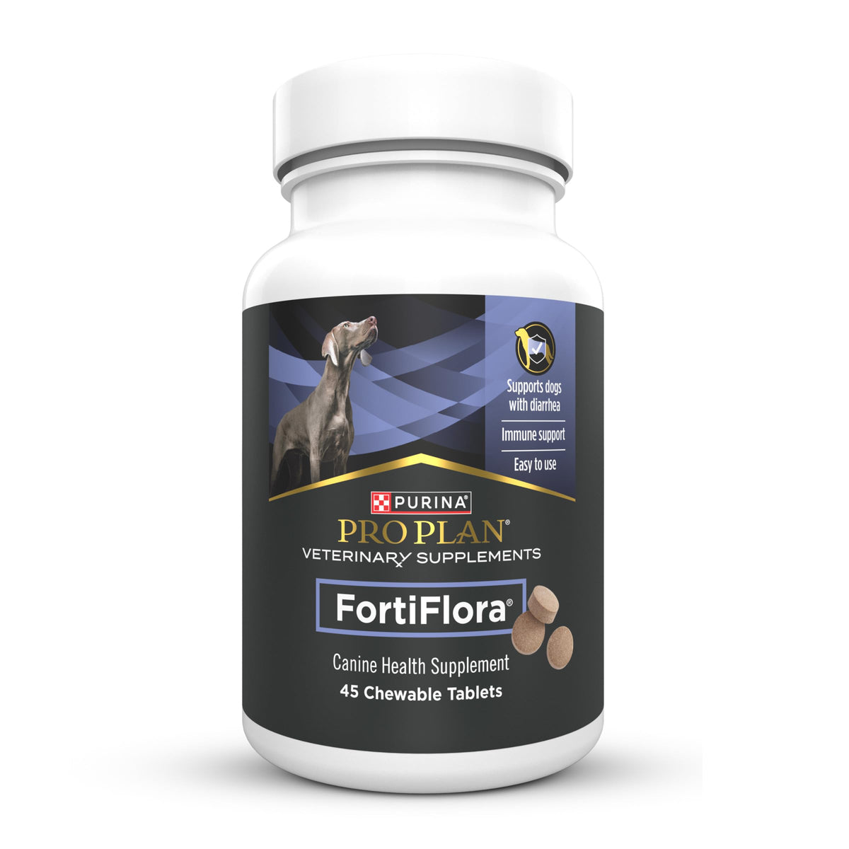Purina Pro Plan FortiFlora Dog Probiotic Chewable Tablets 45 Count for Digestion - NEW!