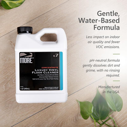 MORE Luxury Vinyl Floor Cleaner 32oz - Water-Based, Unscented, Streak Free - New!