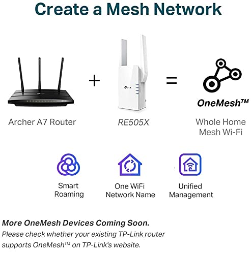 TP-Link AX1500 WiFi 6 Extender, Dual Band 1500Mbps, Easy Set-Up, OneMesh Compatible - NEW!