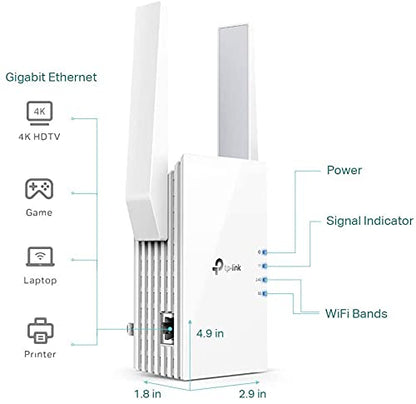 TP-Link AX1500 WiFi 6 Extender, Dual Band 1500Mbps, Easy Set-Up, OneMesh Compatible - NEW!