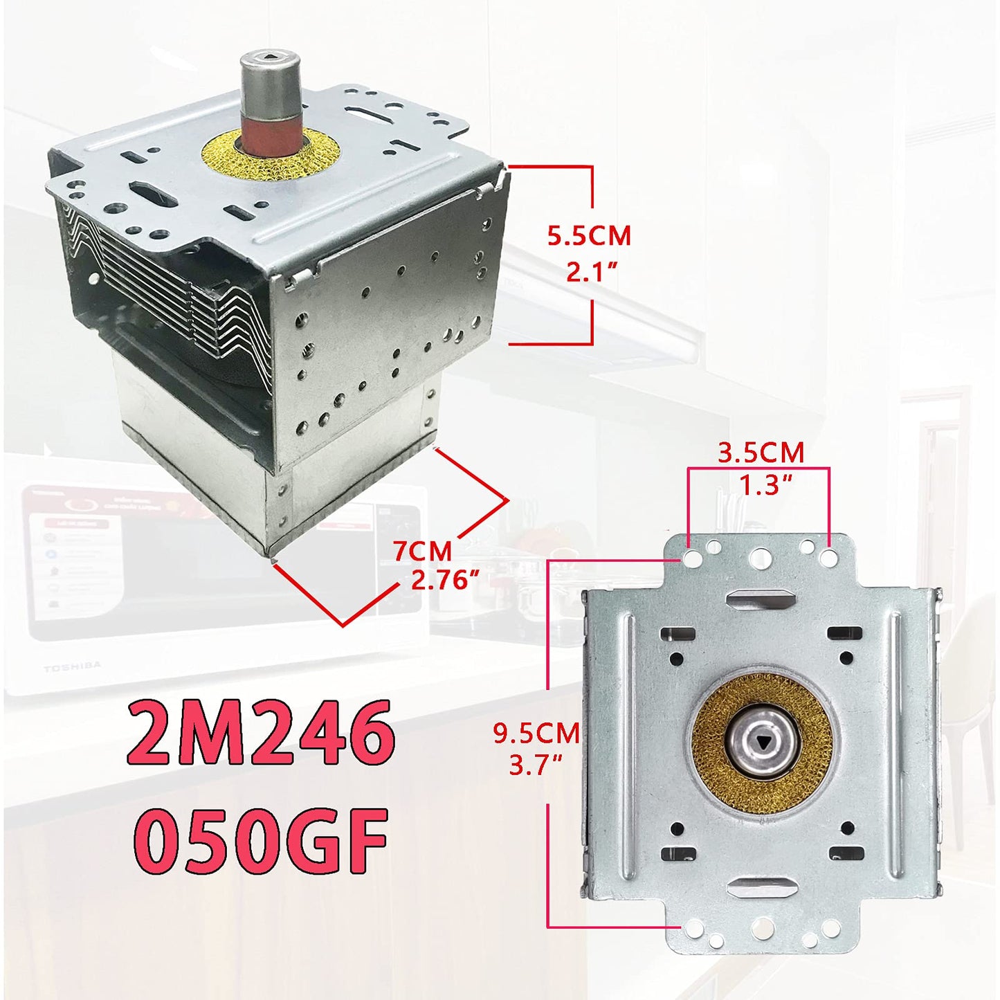 Suzier Magnetron 2M246 050GF Tube Compatible for LG, Kenmore, Whirlpool, New