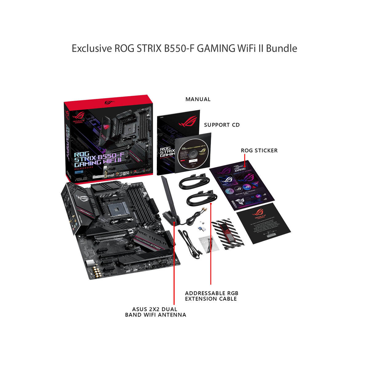ASUS ROG Strix B550-F Gaming WiFi II Motherboard AM4 ATX PCIe 4.0, DDR4 - NEW!