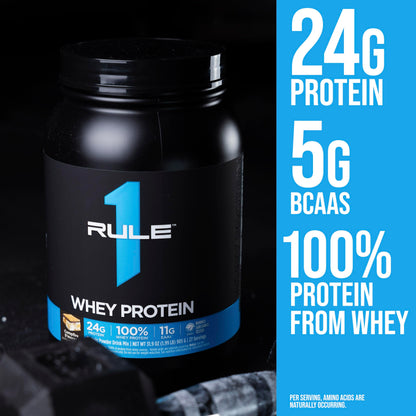 Rule1 Protein Whey Protein Powder Van Ice Cream 68 Servings, 24g Protein-exp. 11/26!