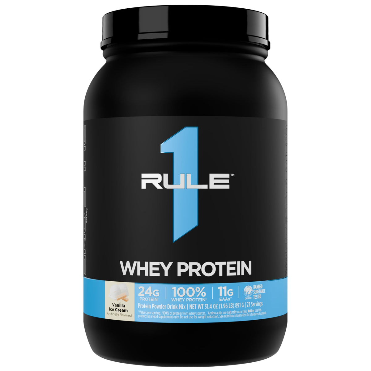 Rule1 Protein Whey Protein Powder Van Ice Cream 68 Servings, 24g Protein-exp. 11/26!