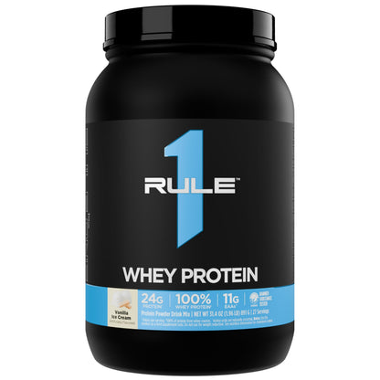Rule1 Protein Whey Protein Powder Van Ice Cream 68 Servings, 24g Protein-exp. 11/26!