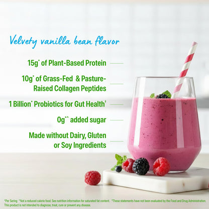Orgain Organic Protein Powder with Collagen Vanilla Bean,1.6 lb, 25g Protein-exp01/27