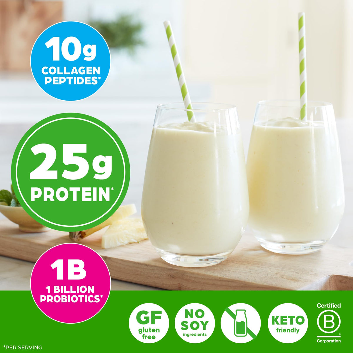 Orgain Organic Protein Powder with Collagen Vanilla Bean,1.6 lb, 25g Protein-exp01/27