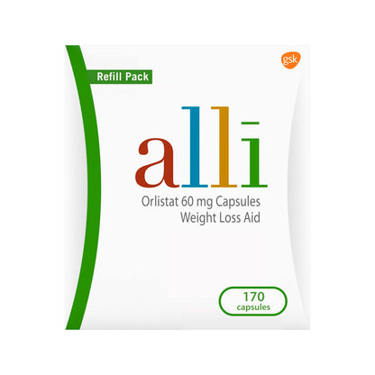 alli Weight Loss Supplement, Orlistat 60 mg, 170 Capsules, Diet Pill, Exp. 04/27