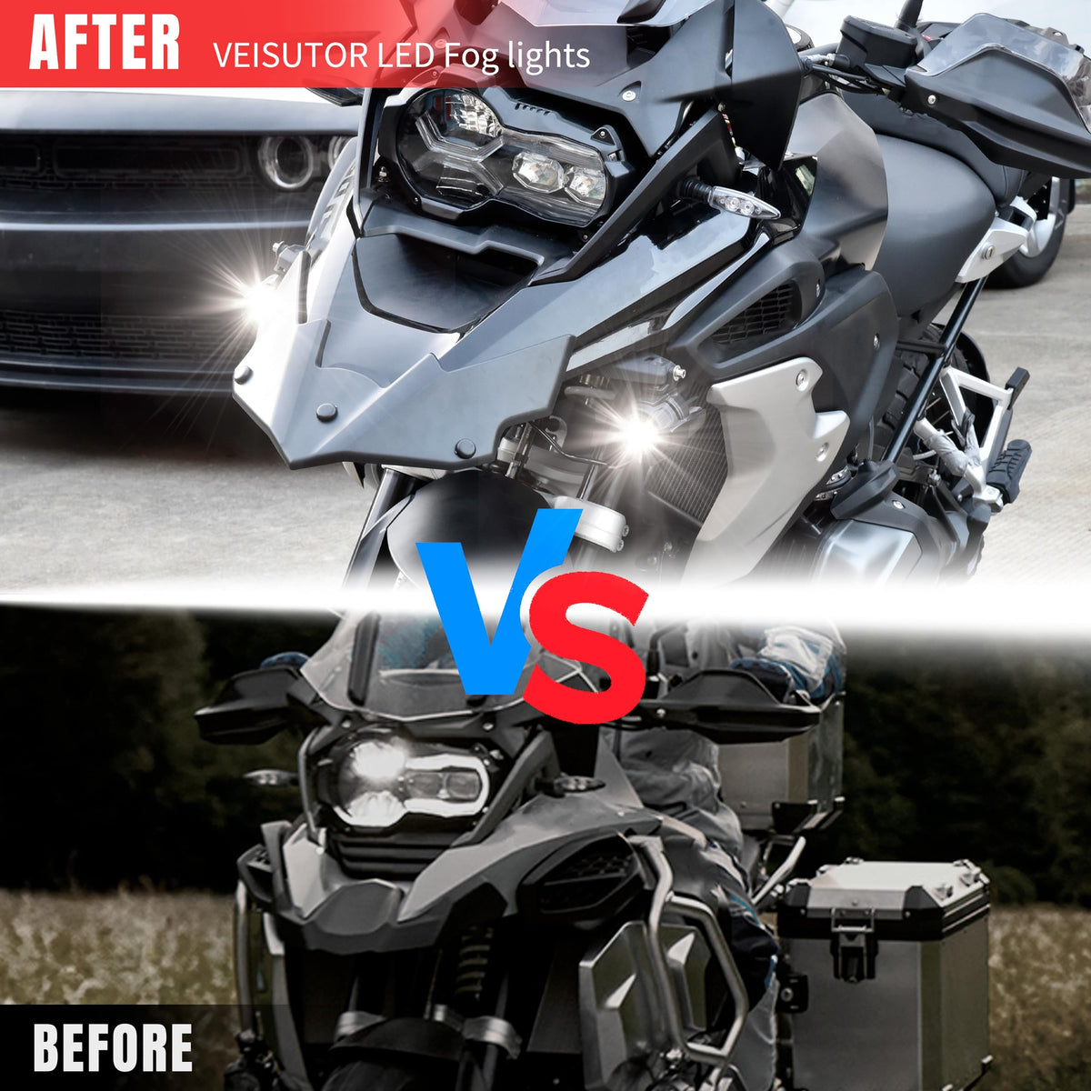 VEISUTOR LED Fog Lights Kit for BMW R1250GS 2014-2024 Motorcycle Accessories - NEW!