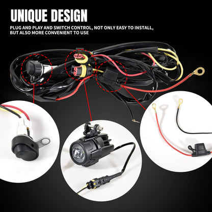VEISUTOR LED Fog Lights Kit for BMW R1250GS 2014-2024 Motorcycle Accessories - NEW!