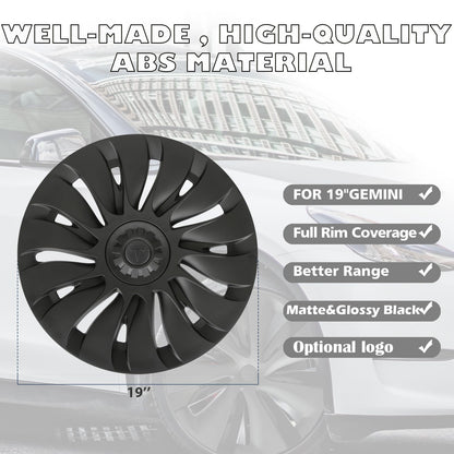 19 Inch Wheel Covers for Tesla Model Y 2024 Accessories, 4 Pcs Rim Protectors - NEW!
