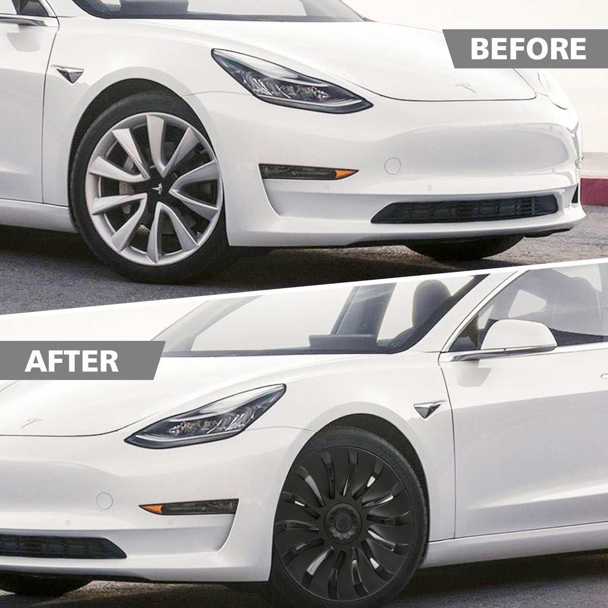 19 Inch Wheel Covers for Tesla Model Y 2024 Accessories, 4 Pcs Rim Protectors - NEW!