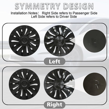19 Inch Wheel Covers for Tesla Model Y 2024 Accessories, 4 Pcs Rim Protectors - NEW!