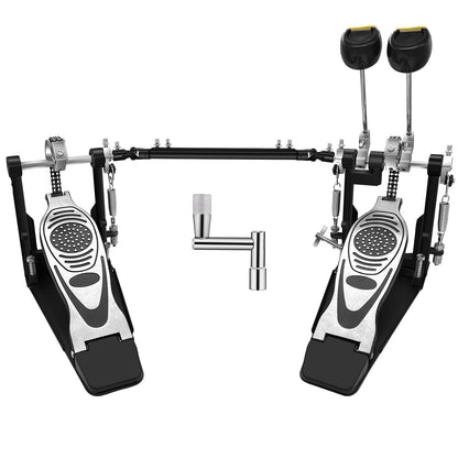 Double Bass Drum Pedal with Adjustable Chain Drive for Percussion Kits
