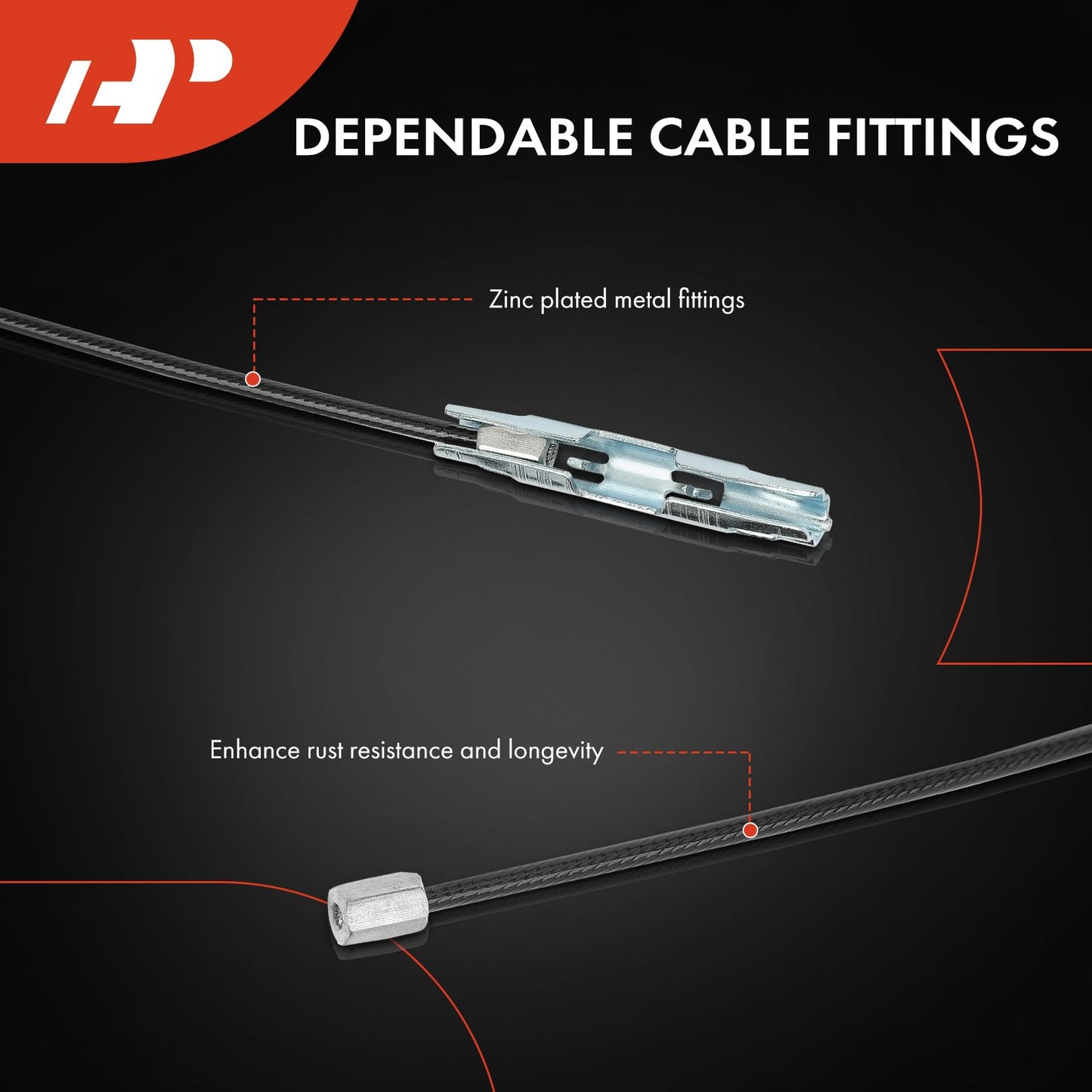 A-Premium Intermediate Parking Brake Cable for Chevy GMC 3500 HD 2011-2019 - NEW!