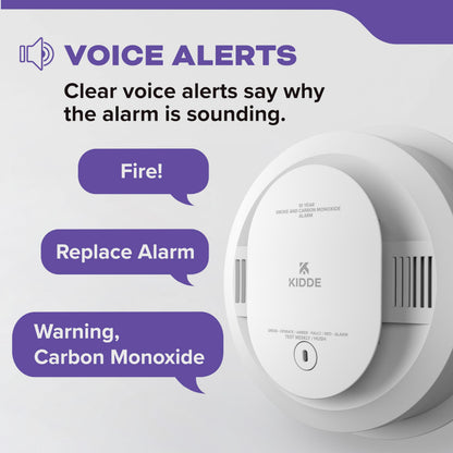 Kidde 30CUA10-V Smoke & Carbon Monoxide Detector, Hardwired, 10-Year Battery!