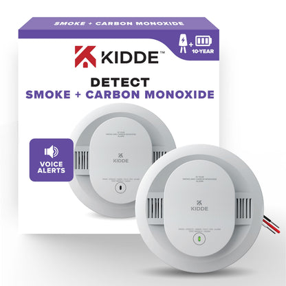 Kidde 30CUA10-V Smoke & Carbon Monoxide Detector, Hardwired, 10-Year Battery!
