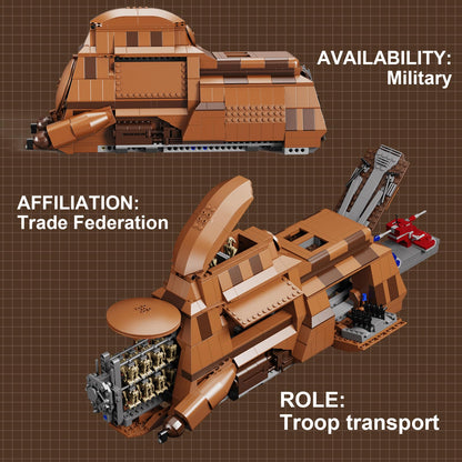 BuildingBoat Trade Federation Droid Ship Multi Troop Transport Kit for Kids - NEW!
