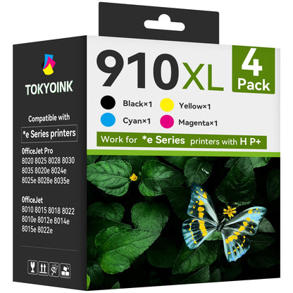 910XL Replacement Ink Cartridges for HP Printers - 4 Pack by MR.INK - NEW!