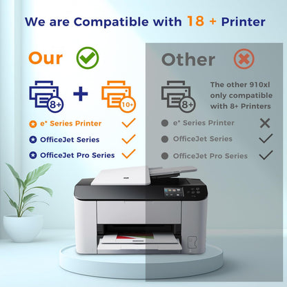910XL Replacement Ink Cartridges for HP Printers - 4 Pack by MR.INK - NEW!