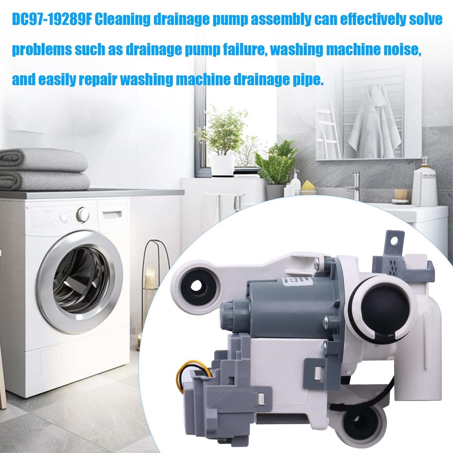 DC97-19289F Washer Drain Pump Assembly Replacement for Samsung Models OEM - NEW!