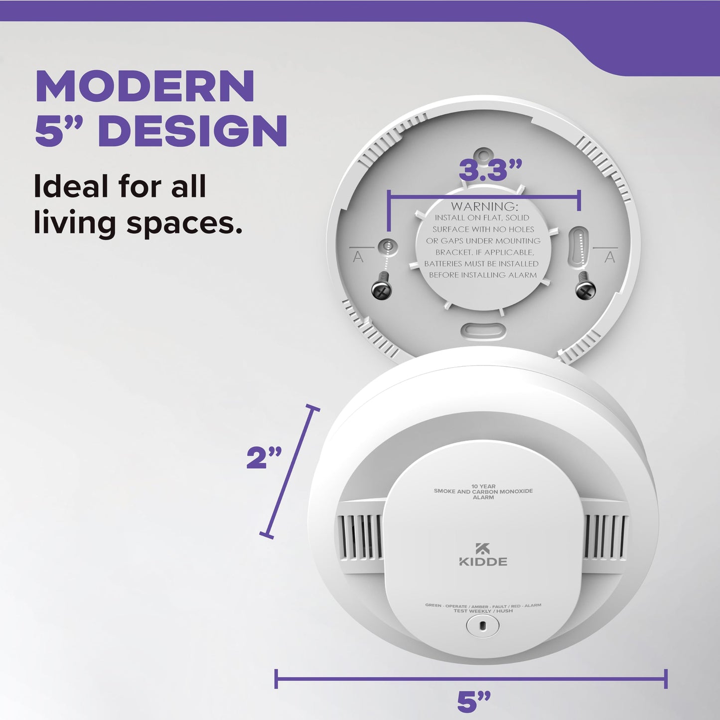 Kidde 30CUAD10 (2 Pack) Smoke & Carbon Monoxide Detector, 10-Year Battery, NEW!