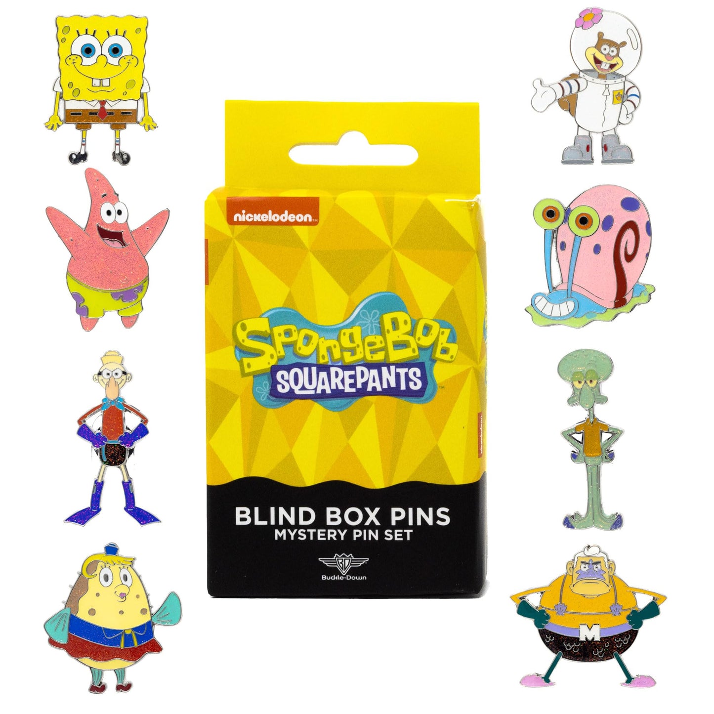 SpongeBob SquarePants Blind Box Enamel Pins - Mystery Character Collectibles - NEW!