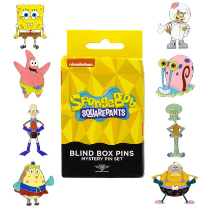 SpongeBob SquarePants Blind Box Enamel Pins - Mystery Character Collectibles - NEW!