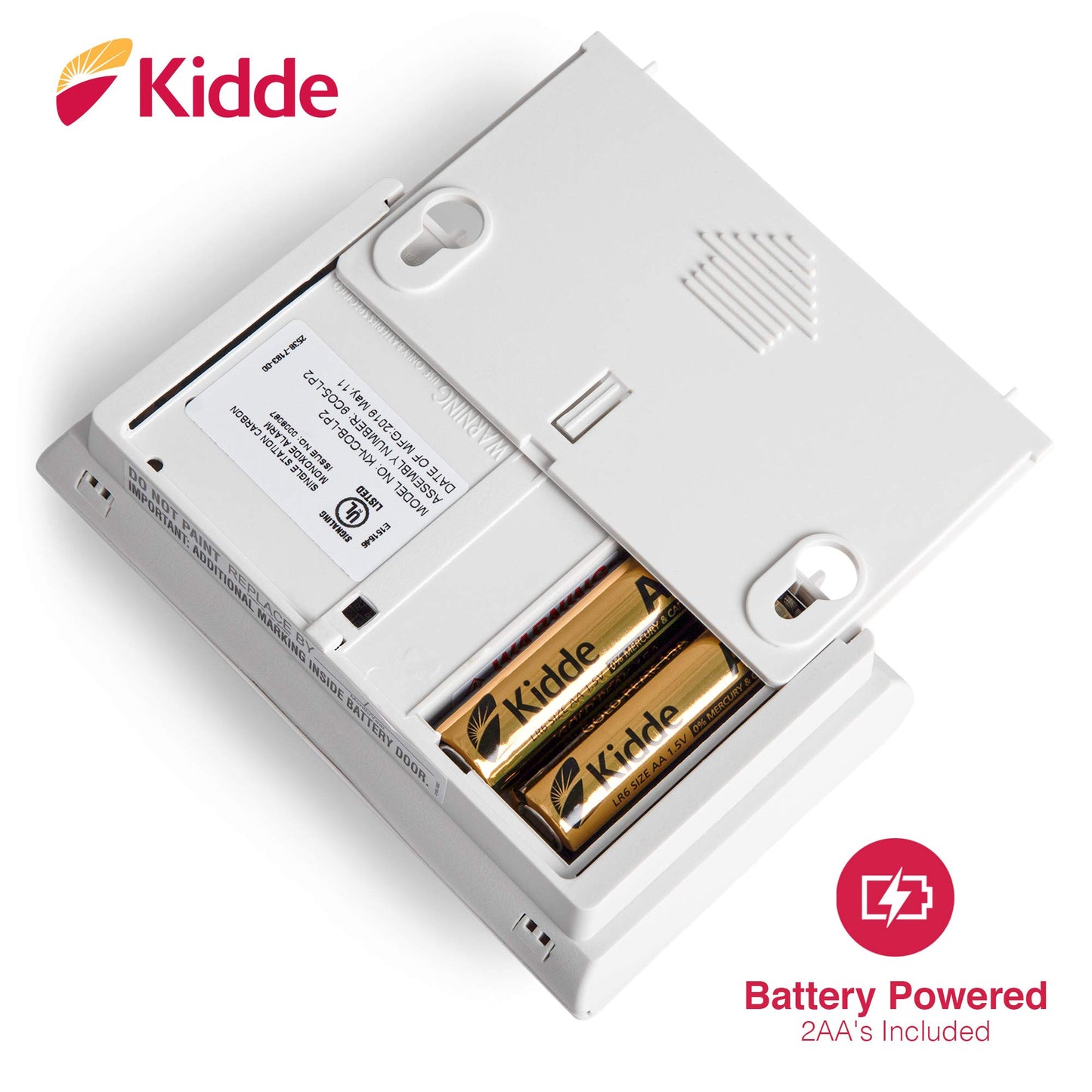 Kidde Carbon Monoxide Detector KN-COB-LP2, AA Battery, Portable, (2 pack) - New!