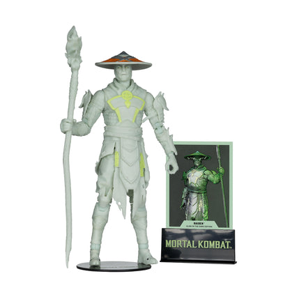 Mortal Kombat Raiden Glow in The Dark Gold Label 7in Action Figure Toys - New!