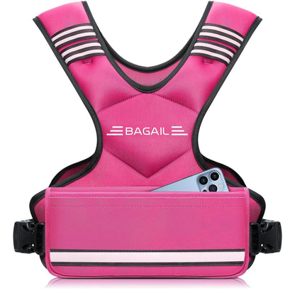 BAGAIL Adjustable Weighted Vest for Women 12-18 lbs, Pink Rucking Gear - NEW!