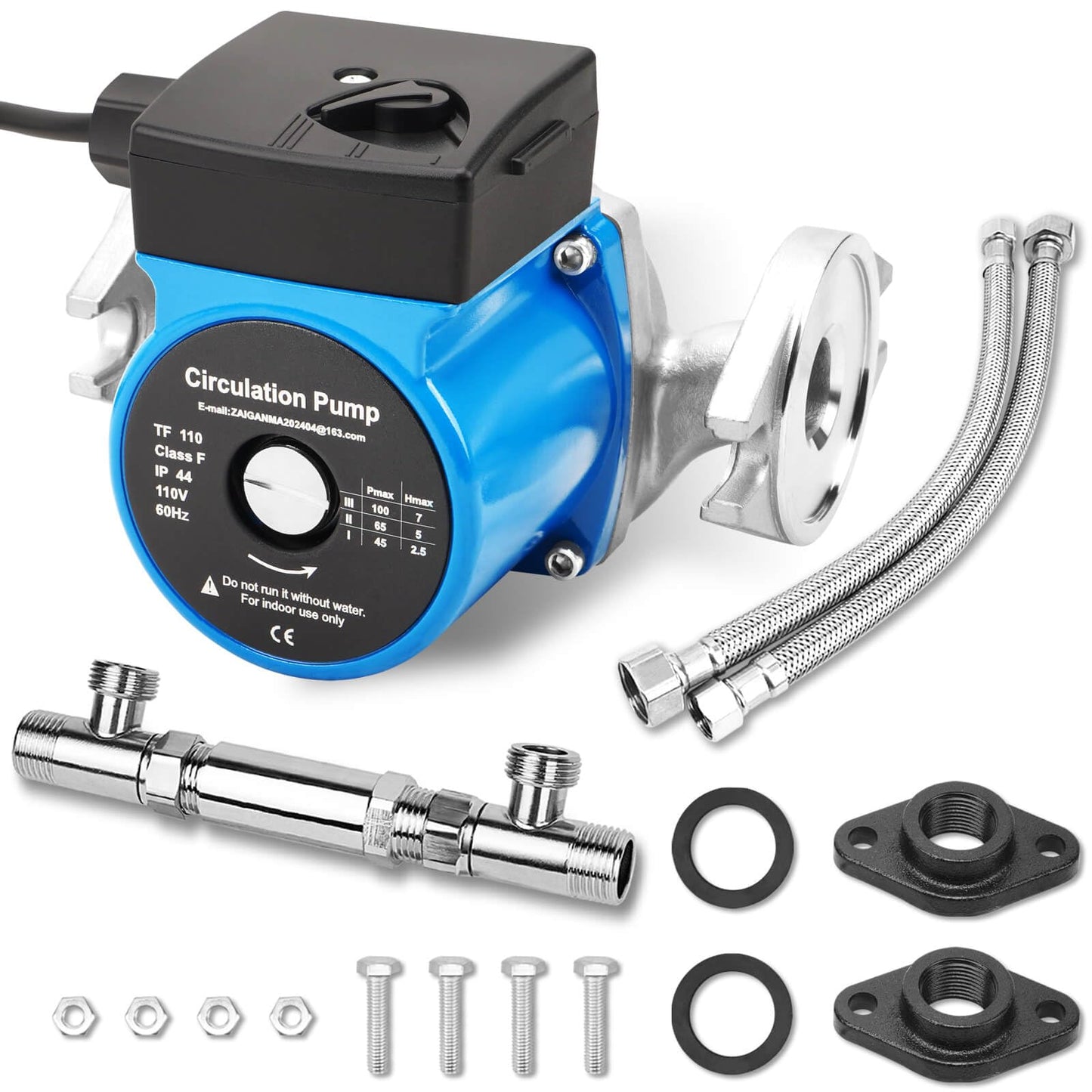 ZAIGANMA Hot Water Recirculating Pump, Stainless Steel, 3 Speed, 13GPM - New!