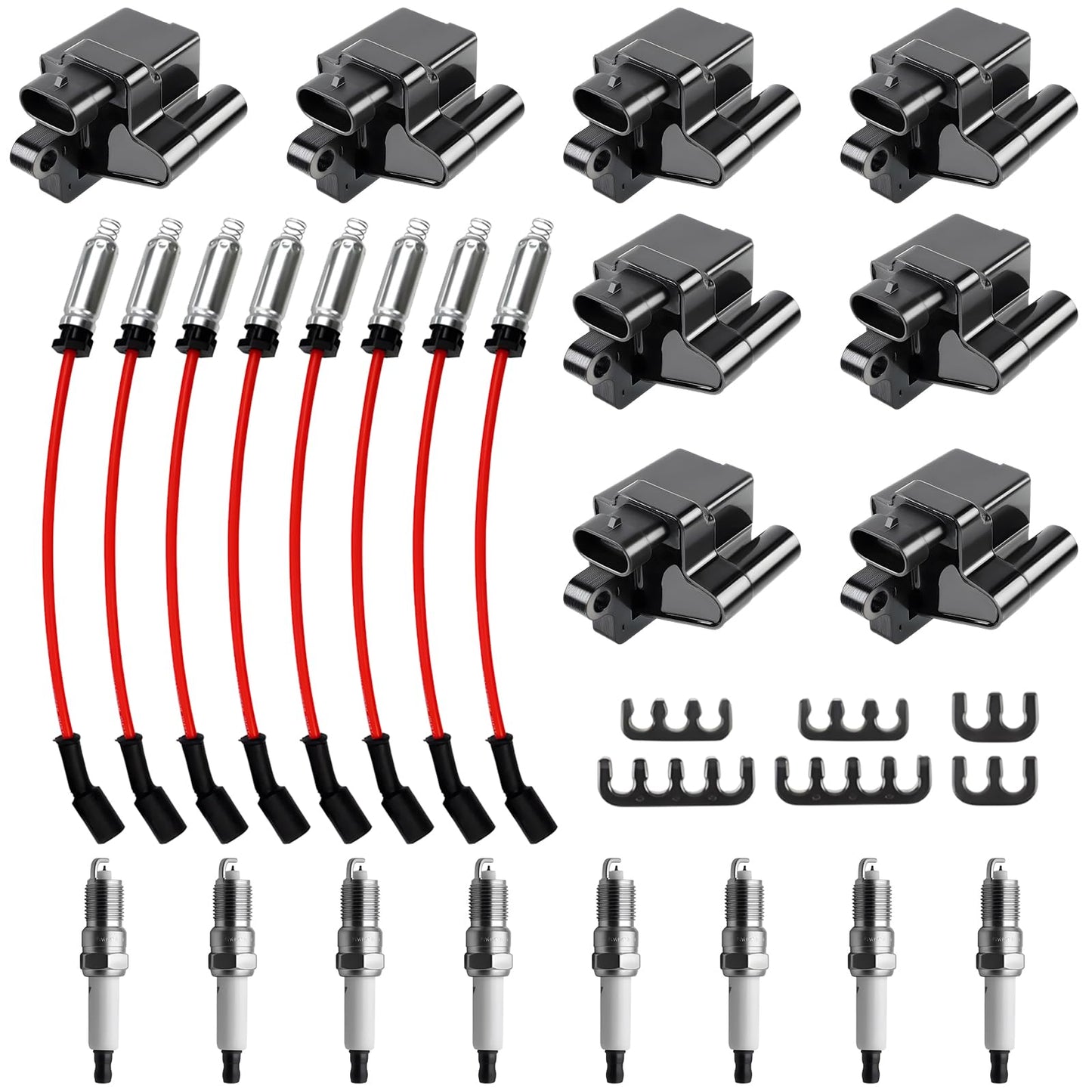 8Pcs UF-271 Ignition Coil Set & Spark Plugs GM 4.8L-8.1L V8 Models -  NEW!