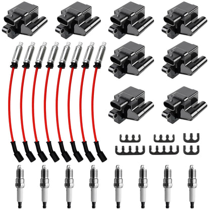 8Pcs UF-271 Ignition Coil Set & Spark Plugs GM 4.8L-8.1L V8 Models -  NEW!