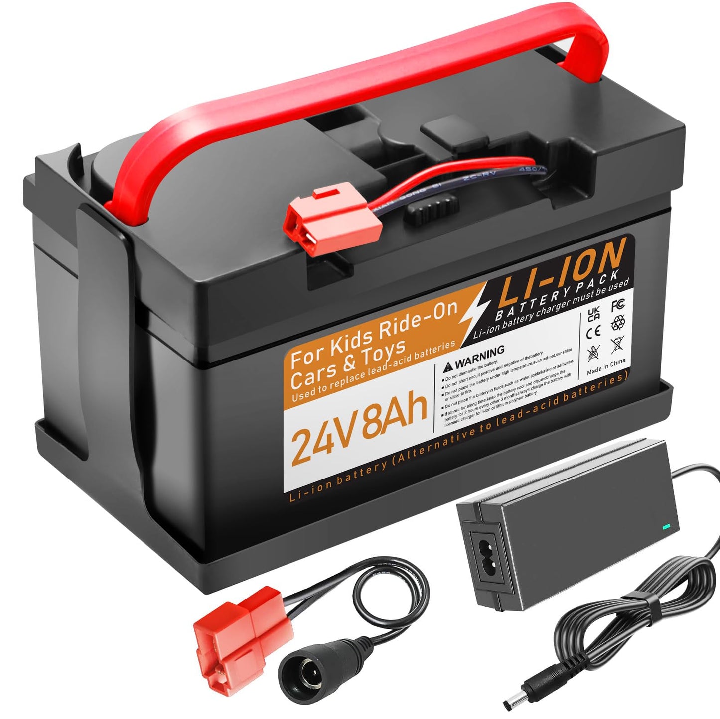 24V 8Ah Li-ion Rechargeable Power Wheels Battery for Huffy Torex UTV