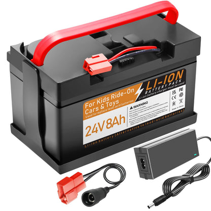 24V 8Ah Li-ion Rechargeable Power Wheels Battery for Huffy Torex UTV