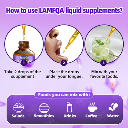 LAMFQA Saffron Extract for Anxiety Relief, Mood & Eye Health, 2 oz, Exp. 11/27