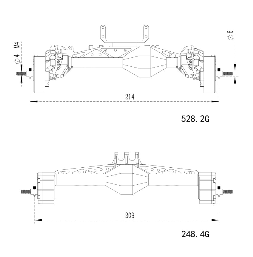 MEUS RACING Cheat Code Capra 1.9 ISO Axles Kit for Axial 4X4 Upgrade Parts - NEW!