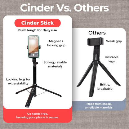 Magnetic Tripod & Selfie Stick with Bluetooth Remote Foldable - NEW!