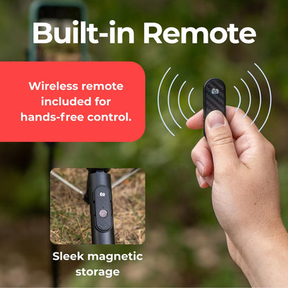 Magnetic Tripod & Selfie Stick with Bluetooth Remote Foldable - NEW!