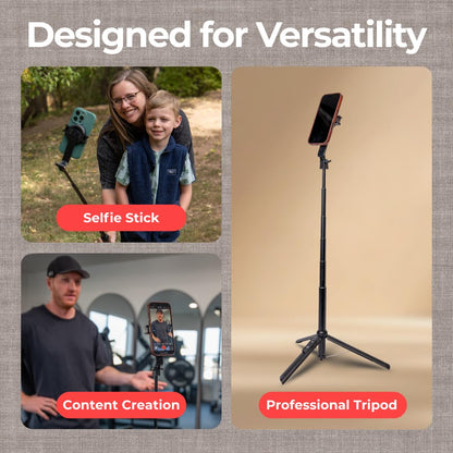 Magnetic Tripod & Selfie Stick with Bluetooth Remote Foldable - NEW!