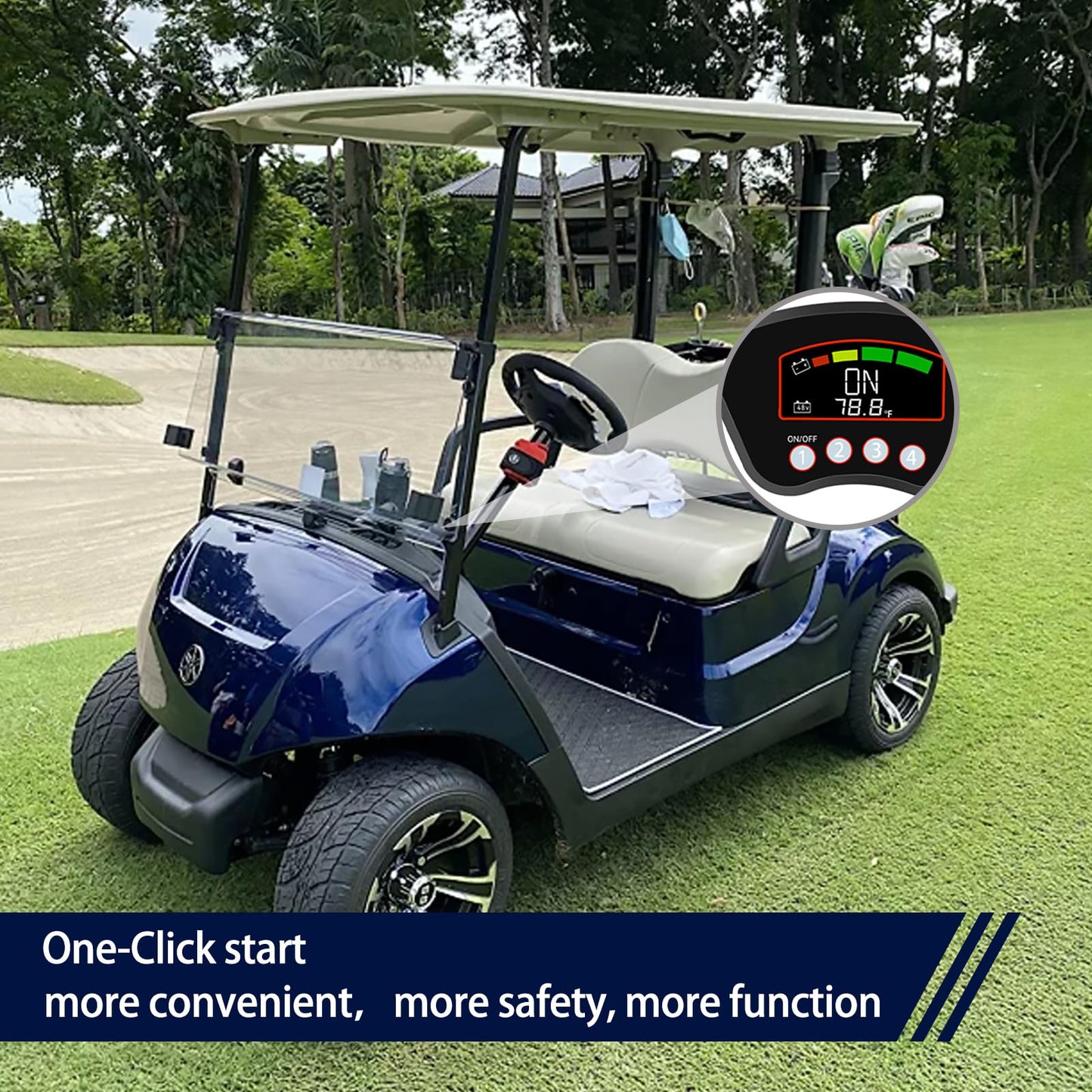 Keyless Golf Cart Ignition Switch Remote PIN Pad for EZGO Club Car Yamaha, New!